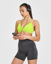 EasyLift™ Ultra Minimal V Neck Bralette | Charged Lime Green