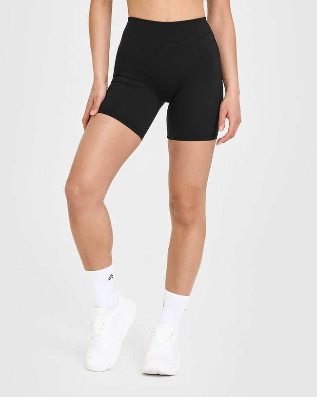 Women's High Waisted Compression Shorts - Black | Oner Active