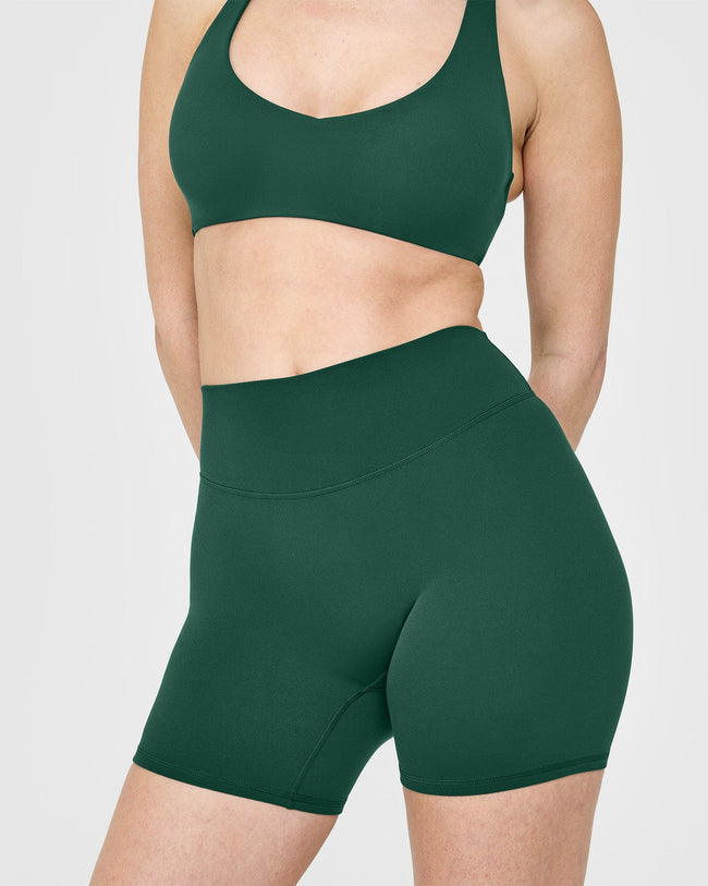 SoftMotion™ Shorts 6" with White Logo | Dark Racing Green