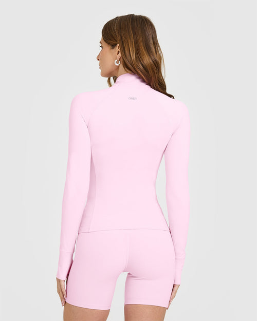 SoftMotion™ Jacket with White Logo | Chalk Pink