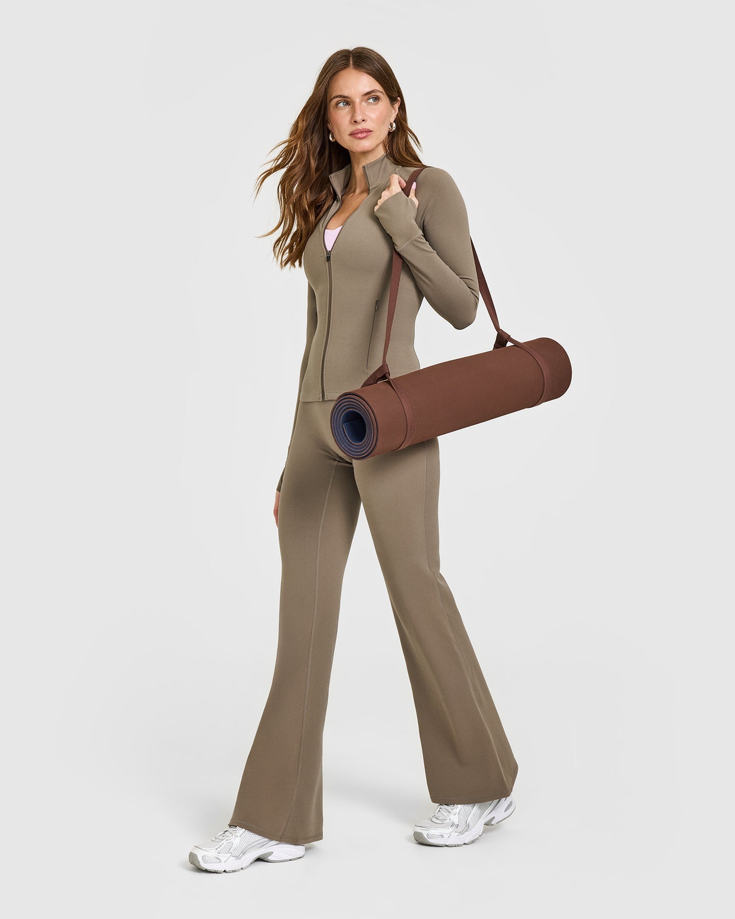 SoftMotion™ Jacket with White Logo | Moss Brown