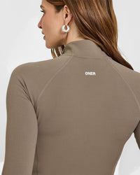 SoftMotion™ Jacket with White Logo | Moss Brown