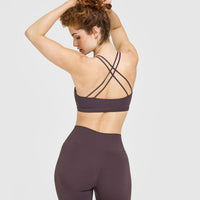 Everyday Cross Over Bralette | Dark Umber Brown