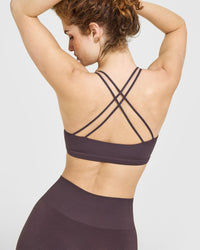 Everyday Cross Over Bralette | Dark Umber Brown