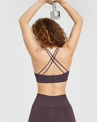 Everyday Cross Over Bralette | Dark Umber Brown