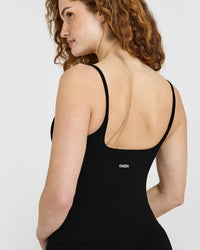 SoftMotion™ Strappy Vest with Built in Bra Shelf | Black