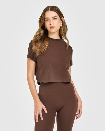 Cotton Relaxed T-Shirt | Copper Brown