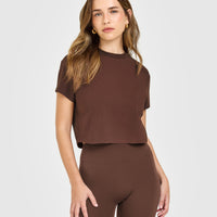 Cotton Relaxed T-Shirt | Copper Brown