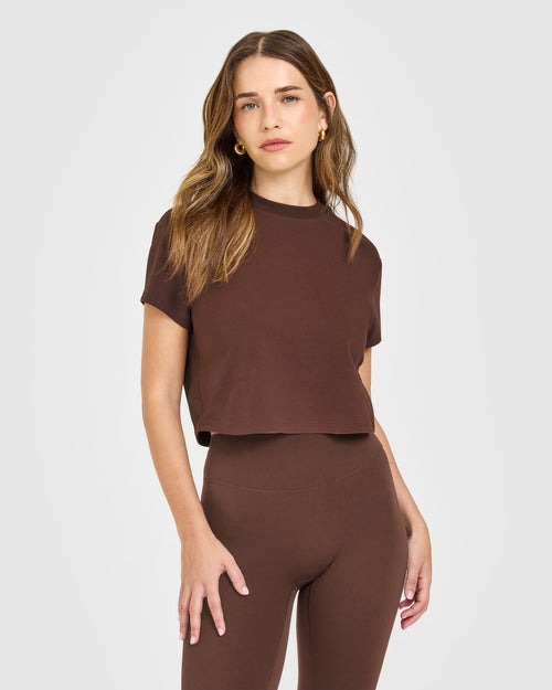 Oner Modal Cotton Relaxed T-Shirt | Copper Brown