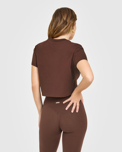 Cotton Relaxed T-Shirt | Copper Brown