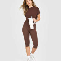 Cotton Relaxed T-Shirt | Copper Brown