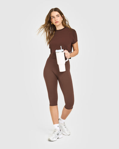 Cotton Relaxed T-Shirt | Copper Brown