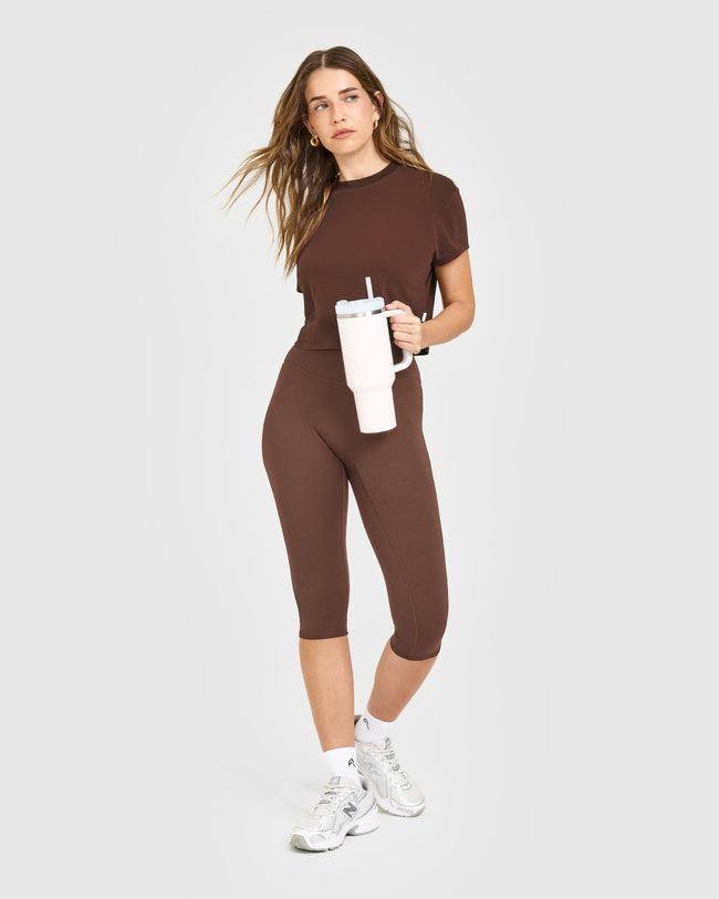 Cotton Relaxed T-Shirt | Copper Brown