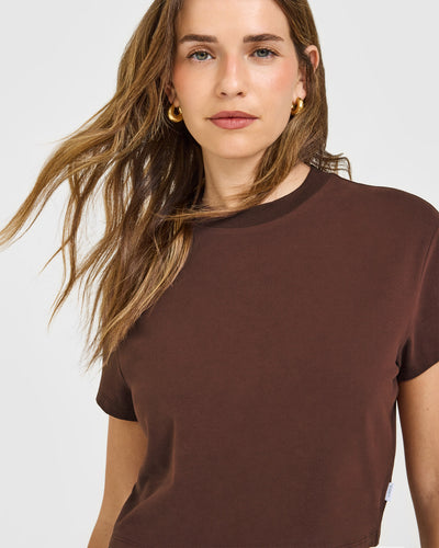 Cotton Relaxed T-Shirt | Copper Brown