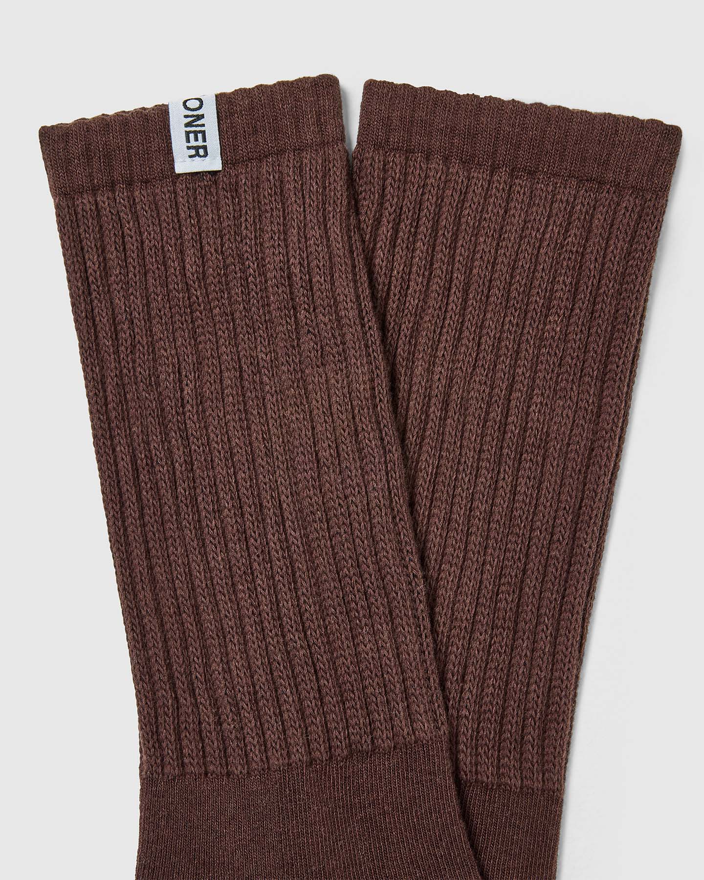 Stripe Slouchy Socks 3 Pack | Ruby Red/ Espresso Brown