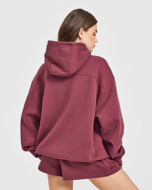 Foundations Oversized Oner 25 Hoodie | Burnt Maroon