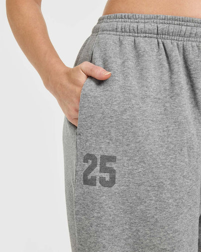 Foundations Oversized Oner 25 Straight Leg Joggers | Charcoal Marl