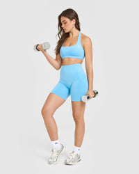 Effortless Seamless Shorts | Arctic Blue