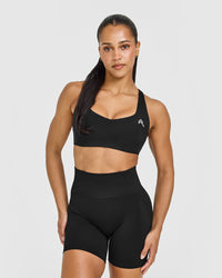 EasyLift™ Cross Back Sports Bra | Black