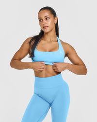 EasyLift™ Halter Bralette | Arctic Blue