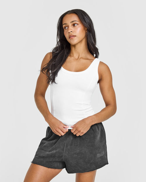 Oner Modal Mellow™ Rib Scoop Neck Vest | White