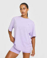 Classic Oversized Lightweight T-Shirt | Lavender Purple