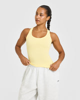 Cotton Fitted Vest | Sherbert Yellow