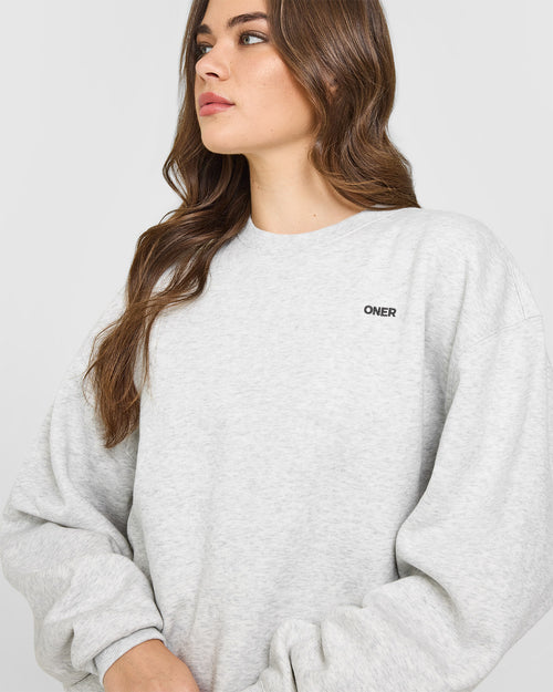 Foundations Crew Neck Sweatshirt | Light Grey Marl