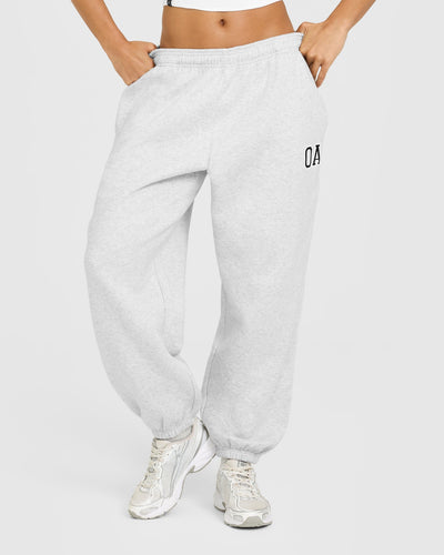 Foundations Oversized Oner Girlfriend Joggers | Light Grey Marl