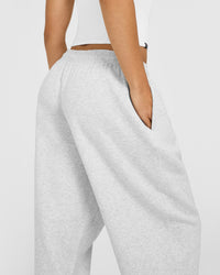 Foundations Oversized Oner Girlfriend Joggers | Light Grey Marl