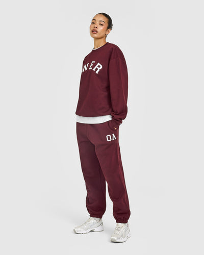 Foundations Oversized Oner Girlfriend Joggers | Rosewood