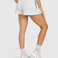 Foundations Oversized Oner Girlfriend Shorts | Light Grey Marl