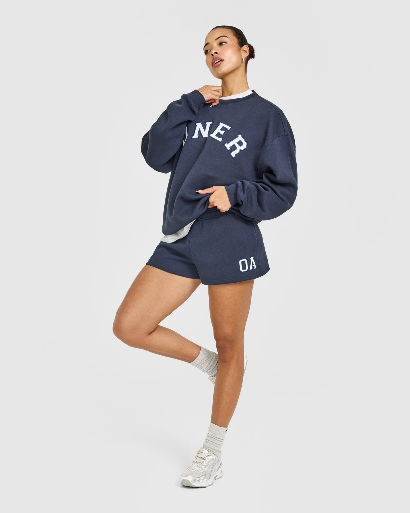 Foundations Oversized Oner Girlfriend Shorts | True Blue