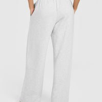 Foundations Oversized Oner Girlfriend Straight Leg Joggers | Light Grey Marl