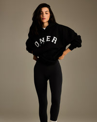 Foundations Oversized Oner Girlfriend Hoodie | Black