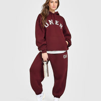 Foundations Oversized Oner Girlfriend Hoodie | Rosewood
