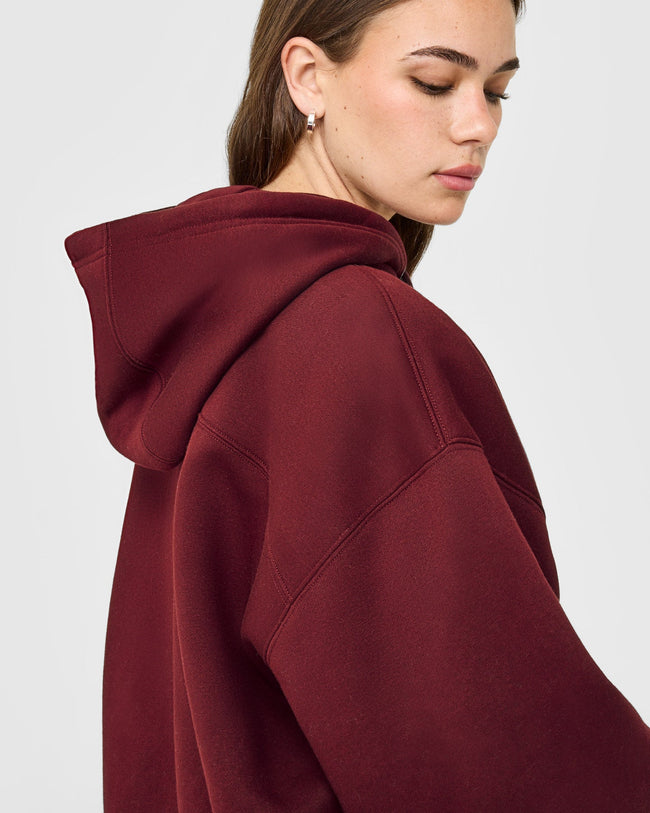 Foundations Oversized Oner Girlfriend Hoodie | Rosewood