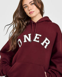 Foundations Oversized Oner Girlfriend Hoodie | Rosewood