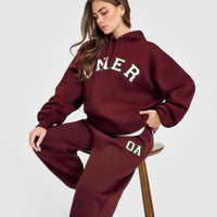 Foundations Oversized Oner Girlfriend Hoodie | Rosewood