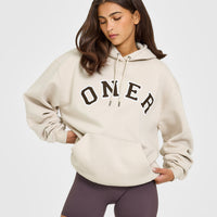 Foundations Oversized Oner Girlfriend Hoodie | Sand