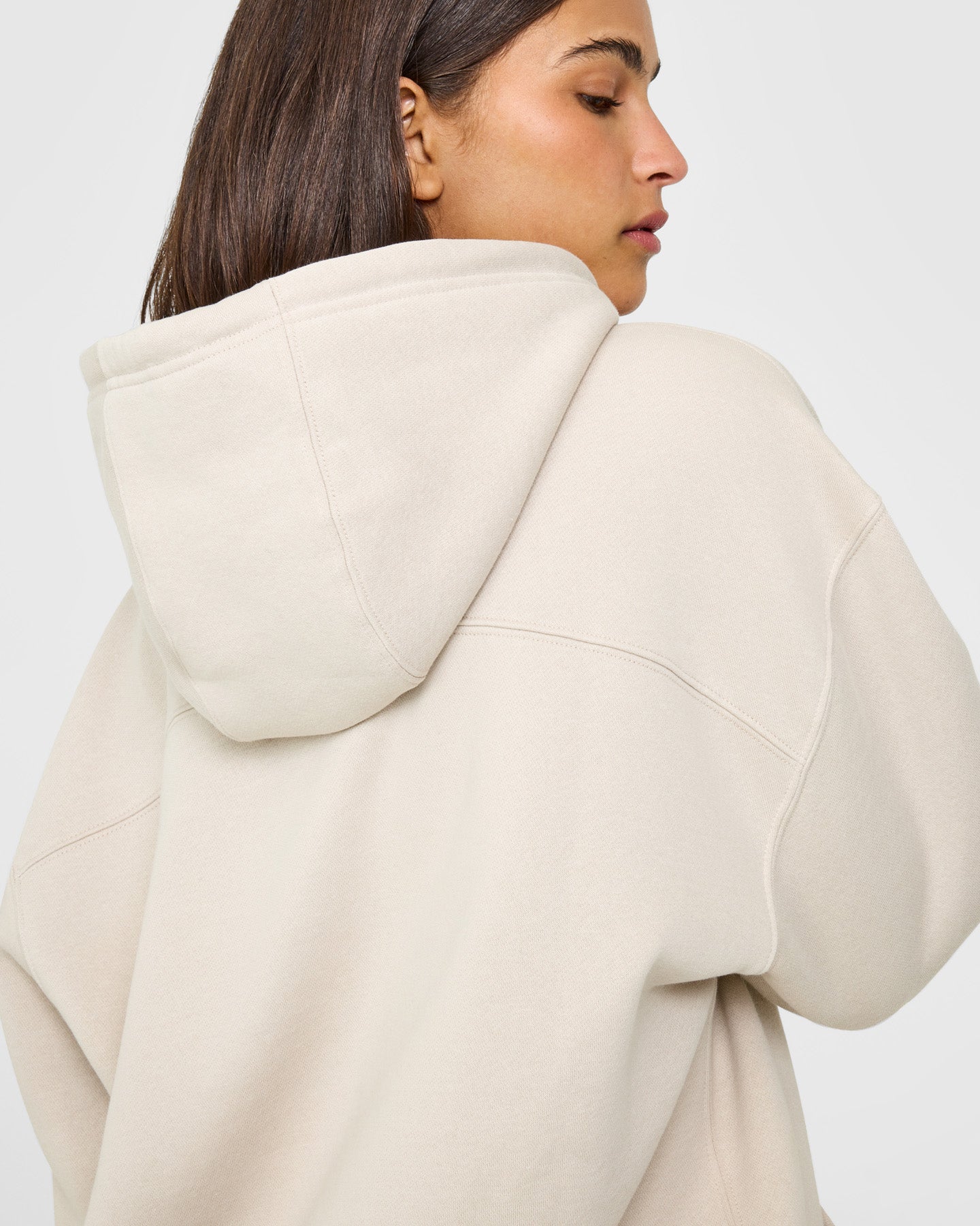 Foundations Oversized Oner Girlfriend Hoodie | Sand