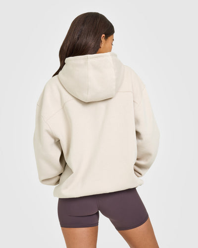 Foundations Oversized Oner Girlfriend Hoodie | Sand