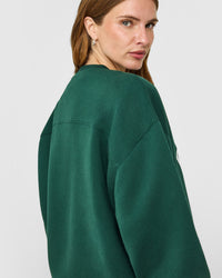 Foundations Oversized Oner Girlfriend Sweatshirt | Racing Green