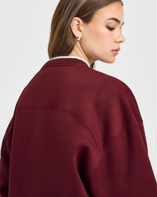 Foundations Oversized Oner Girlfriend Sweatshirt | Rosewood