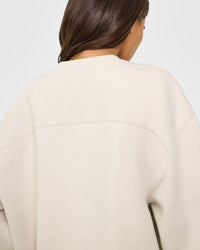 Foundations Oversized Oner Girlfriend Sweatshirt | Sand