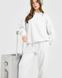 Mid Weight Sweatshirt | Light Grey Marl
