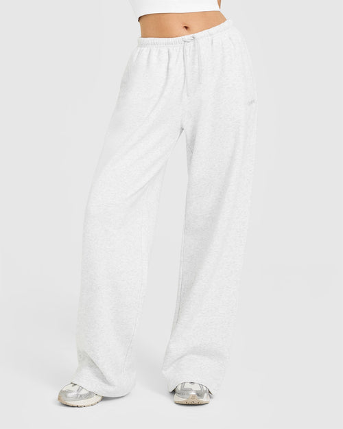 Oner Modal Mid Weight Relaxed Straight Leg Joggers | Light Grey Marl