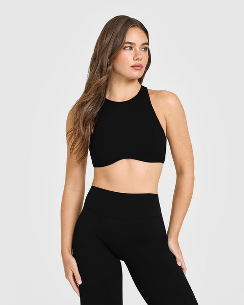 Oner Modal SoftMotion™ High Neck Sports Bra |  Black