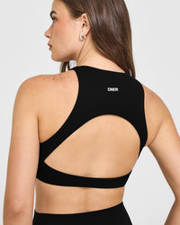 SoftMotion™ High Neck Sports Bra |  Black