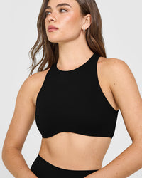 SoftMotion™ High Neck Sports Bra |  Black